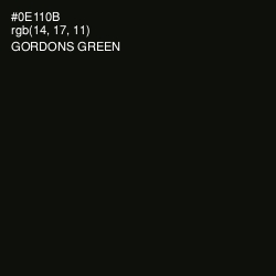 #0E110B - Gordons Green Color Image